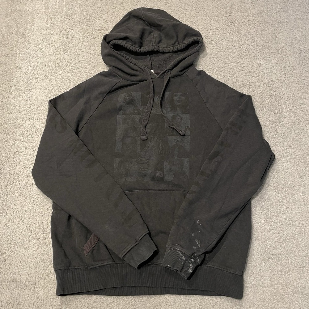 Taylor‎ Swift The Eras Tour Hoodie Sweatshirt Size Small Black Gray FLAWS